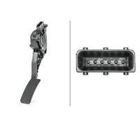 HELLA 6PV 009 765-721 Sensor, accelerator pedal position - for right-hand drive vehicles - 6-pin connector - Manual Transmission