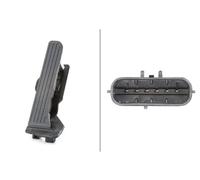 HELLA 6PV 011 040-711 Sensor, accelerator pedal position - for right-hand drive vehicles - 6-pin connector - Manual Transmission