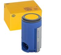 HELLA 6PX 358 141-501 Sensor, parking distance control - Cylindrical - 4-pin connector - Plugged - Paintable - with fastening ring