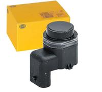 HELLA 6PX 358 141-621 Sensor, parking distance control - angled - 3-pin connector - Plugged - Paintable - with fastening ring