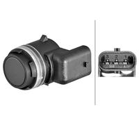 HELLA 6PX 358 270-431 Sensor, park distance control - 3-pin connector - mounting - Paintable