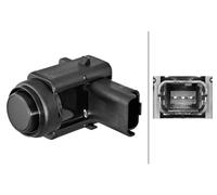 HELLA 6PX 358 270-531 Sensor, park distance control - 3-pin connector - mounting - Paintable
