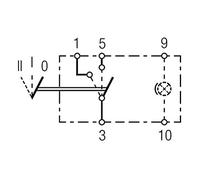 HELLA 6RH 007 832-341 Switch - Flip Switch Control - Equipment Vart.: II-I-0 - Number of connectors: 5