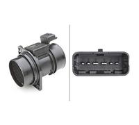 HELLA 8ET 009 142-651 Air Mass Sensor - 6-pin connector - Bolted