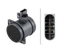 HELLA 8ET 358 095-401 Air Mass Sensor - 5-pin connector - Pipe-neck - without gasket / seal