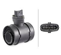 HELLA 8ET 358 095-071 Air Mass Sensor - 5-pin connector - Pipe-neck