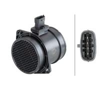HELLA 8ET 358 095-221 Air Mass Sensor - 4-pin connector - Pipe-neck - without add-on material