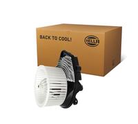 HELLA 8EW 366 400-081 Interior Blower - 12V - 180W - for vehicles with automatic climate control - Ø: 148mm - with integrated regulator