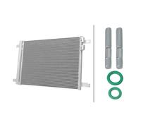 HELLA 8FC 366 221-401 Condenser, air conditioning - Parallel cooling pipes | Aluminium - with gaskets/seals - with dryer