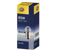 HELLA 8GA 002 071-261 Bulb - R5W - Heavy Duty Expert - 24V - 5W - Socket Type: BA15s - Box - Quantity: 10