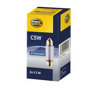 HELLA 8GM 002 092-241 Bulb - C5W - Heavy Duty - 24V - 5W - Socket Type: SV8,5-8 - Box - Quantity: 10