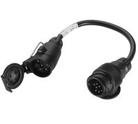 HELLA 8JA 005 952-001 Adapter Cable, towbar socket - Plug: 13<-->7/ISO 11446<-->1724 - Length: 0.25m
