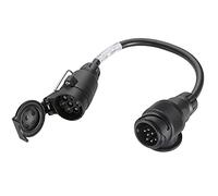 HELLA 8JA 005 952-001 Adapter Cable, towbar socket - Plug: 13<-->7/ISO 11446<-->1724 - Length: 0.25m