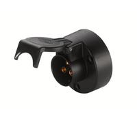 HELLA 8JB 001 933-031 Socket - 24V - 3-pin connector - Plug: Screw Contact - Black