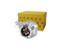 HELLA 8JB 001 941-001 Socket - 12V - 7-pin connector - Tin Bronze - Metal Housing - DIN / ISO: 1724