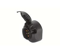 HELLA 8JB 001 943-001 Socket - 12V - 7-pin connector - Plug: Screw Contact - Tin Bronze - Synthetic Material Housing - Black - DIN / ISO: 1724 - Box