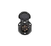 HELLA 8JB 001 943-003 Socket - 12V - 7-pin connector - Tin Bronze - Synthetic Material Housing - Black - DIN / ISO: 1724 - Box