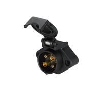 HELLA 8JB 001 944-011 Socket - 24V - 4-pin connector - Plug: Screw Contact | Black