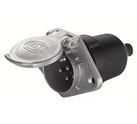 HELLA 8JB 003 833-011 Socket - 24V - 7-pin connector - Plug: Blade Terminal - Metal - DIN / ISO: 1185