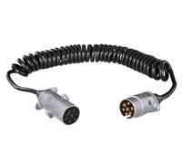 HELLA 8KA 007 648-061 Coiled Cable - 7-pin connector - 12/24V - Metal