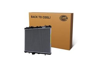 HELLA 8MK 366 300-221 Radiator, engine cooling - Brazed cooling fins - Aluminium/Plastic - with accessories - without expansion tank