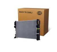HELLA 8MK 366 300-621 Radiator, engine cooling - Brazed cooling fins - Aluminium/Plastic - with oil cooler/with gaskets/seals - without expansion tank