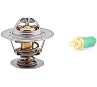HELLA 8MT 354 775-311 Thermostat, coolant - Opening Temperature: 87°C + 6PT 009 107-141 Sensor, coolant temperature - 12V - 4-pin connector - Plugged - with seal - with retaining ring
