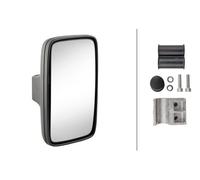 HELLA 8SB 501 358-082 Exterior Mirror - 12V - Adjustable - Electric - Synthetic Material Housing - Black - Width: 195mm - Height: 336mm - Left and right