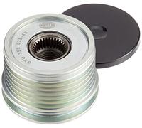 HELLA 9XU 358 038-491 Alternator Freewheel Clutch - Thread Size: M16x1,5 - Number of grooves: 6 - with cap