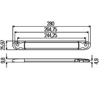 Hella Auxiliary Stop / Brake Light LED Rear 825-BRL014 1529627 193201840