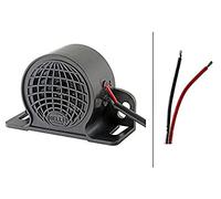HELLA Back-up Alarm BM10 - 110dB(A) - Loud Tone - Housing Colour: Black - Bolted - Cable: 200mm - Plug: open cable ends - Quantity: 1 - 3SL 009 148-151