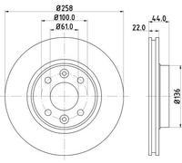 Hella Brake Disc Set Front 55552PRO For DACIA SANDERO II TCe 90 OEM