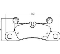 HELLA 8DB 355 023-371 Brake pad set