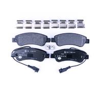 HELLA 8DB 355 021-901 Brake pad set - with integrated wear warning contact - T2443 - for e.g. CITROEN / FIAT / PEUGEOT / RAM