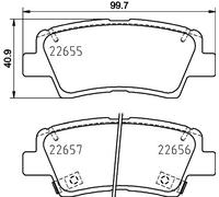 HELLA Brake pad set - T2696 - for e.g. HYUNDAI / KIA 8DB355031-681
