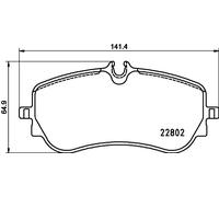 HELLA Brake pad set - T2733 - for e.g. MAN / VOLKSWAGEN 8DB355037-751