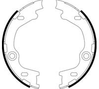 HELLA Brake Shoe Set, parking brake - H9995 - for e.g. HYUNDAI / K 8DA355050-811