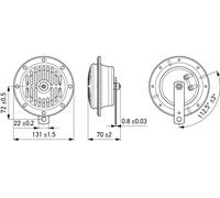 HELLA Signal Horn - HELLA HEAVY DUTY HORN DL50 - 24V - 114dB(A) - 3CA004811-021