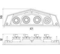 HELLA Combination Rearlight Left Hybrid P21W H21W PY21W 12V (2VP 012 570-171)