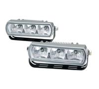 HELLA 2PT 009 496-801 LED-Daytime Running Light Set - 24/12V - mounting - Lens Colour: Crystal clear - Cable: 1800mm - Vehicle Front - Set