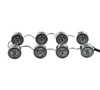 HELLA 2PT 177 696-771 LED-Daytime Running Light Set - LEDayFlex - 24/12V - Round - Fitting - Lens Colour: Crystal clear - Cable: 120mm - Vehicle Front - Set