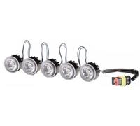HELLA 2PT 177 696-701 LED-Daytime Running Light Set - LEDayFlex - 12/24V - Round - Fitting - Lens Colour: Crystal clear - Cable: 120mm - Vehicle Front - Set