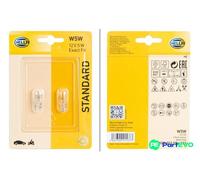 HELLA Halogen-Bulb - W5W - Standard - 12V - 5W - Quantity: 2 8GP003594-123