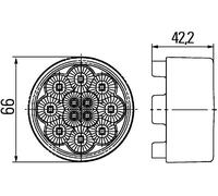 HELLA 2BA 009 001-511 Direction Indicator - LED - 24V - Fitting/Screw Connection - Lens Colour: Crystal clear - right/Rear/left - Quantity: 1