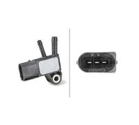 HELLA 6PP 009 409-171 Sensor, exhaust pressure - 3-pin connector - Bolted