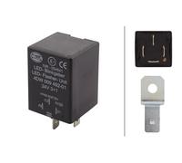 HELLA 4DW 009 492-011 Flasher Unit - 24V - 4-pin connector - Plugged - Electric - LED - with holder