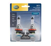 HELLA H11TB Twin Blister Standard Halogen Bulb, 12 V, 55W, 2 Pack