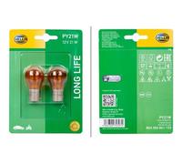 HELLA Halogen-Bulb - PY21W - Long Life - 12V - 21W - Quantity: 2 8GA006841-133