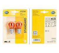 HELLA Halogen-Bulb - PY21W - Standard - 12V - 21W - Quantity: 2 8GA006841-123
