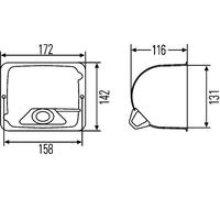 Hella Housing, headlight Right fits Fendt Mercedes-Benz 9BG 127 426-001 1570424